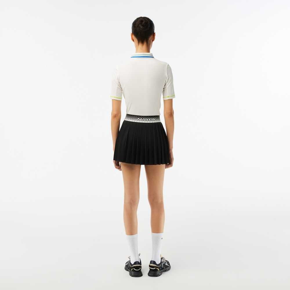 Lacoste Tennis Plisserad Skirts with Built-in Svarta Gröna | ANEUG-1863