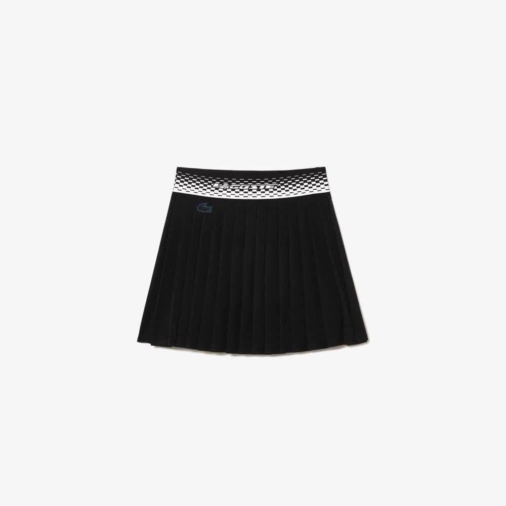 Lacoste Tennis Plisserad Skirts with Built-in Svarta Gröna | ANEUG-1863