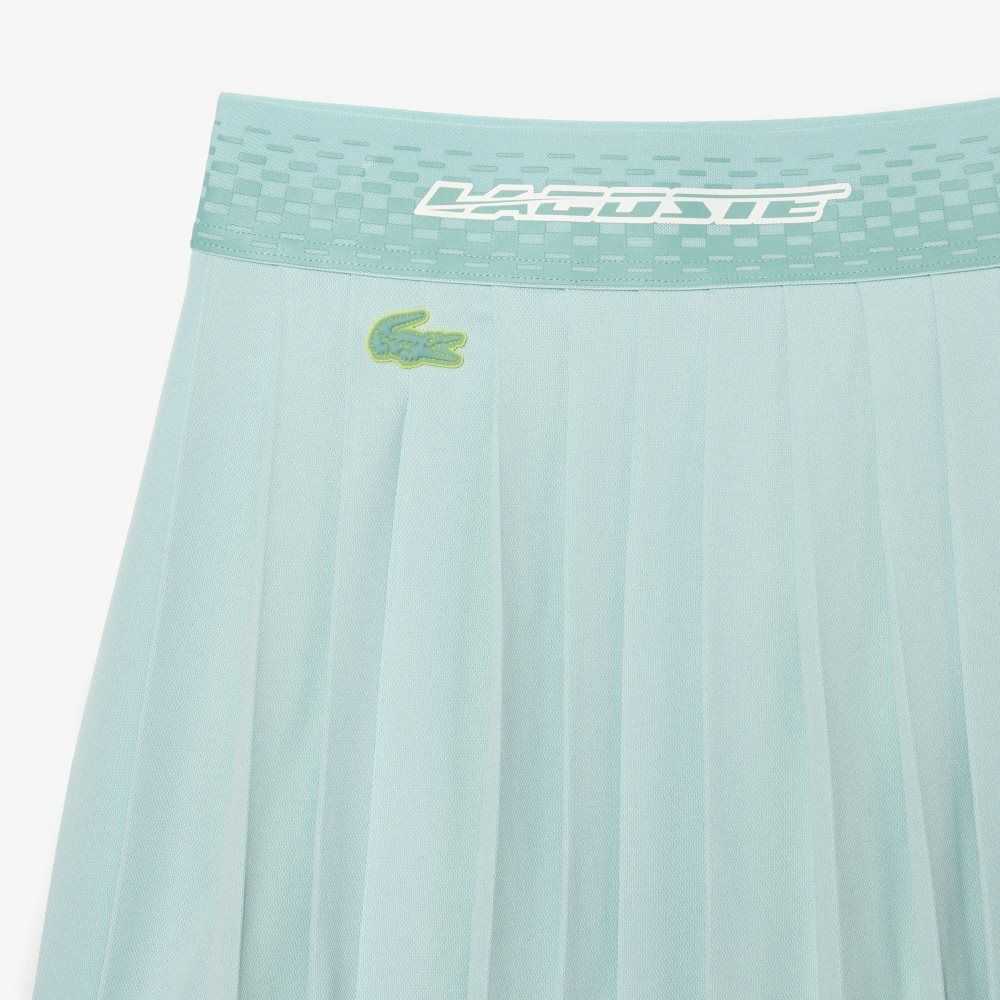 Lacoste Tennis Plisserad Skirts with Built-in Ljusgröna Gula | XAGUR-6487