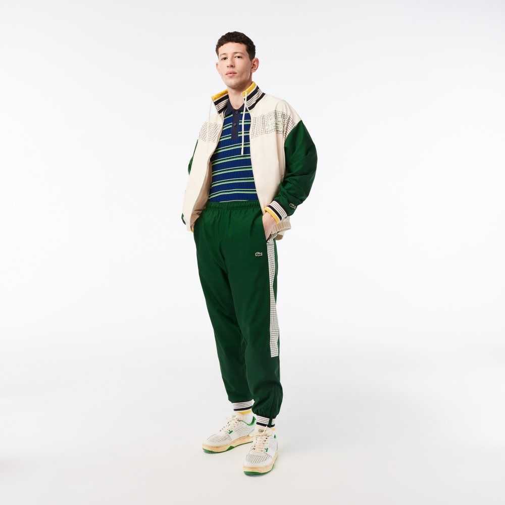 Lacoste Tennis Print Track Pants Gröna Vita | DGOBY-6754