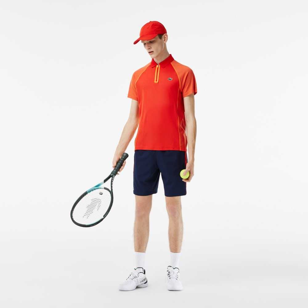 Lacoste Tennis Recycled Polyester with Ultra-Dry Tekno Röda Orange | NCUQR-6507