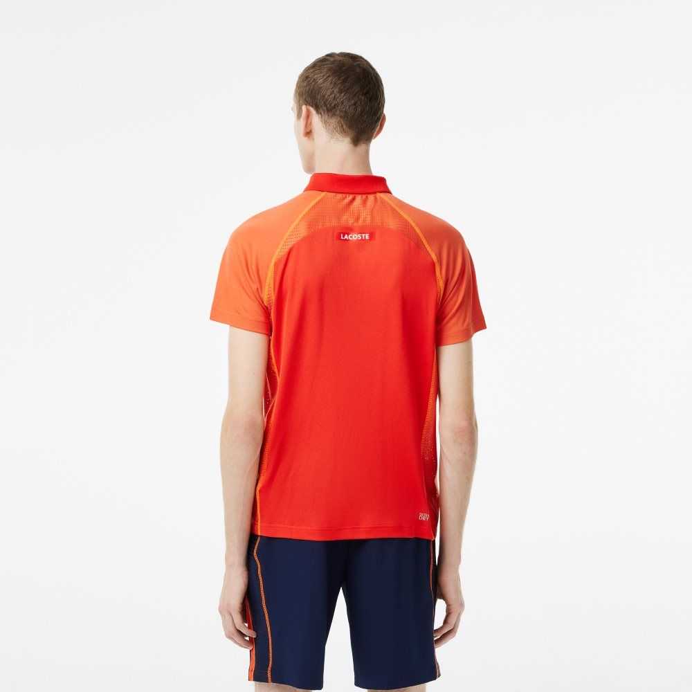 Lacoste Tennis Recycled Polyester with Ultra-Dry Tekno Röda Orange | NCUQR-6507