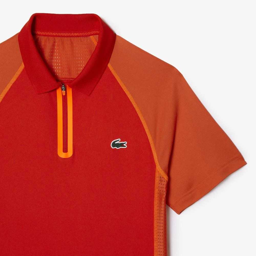 Lacoste Tennis Recycled Polyester with Ultra-Dry Tekno Röda Orange | NCUQR-6507