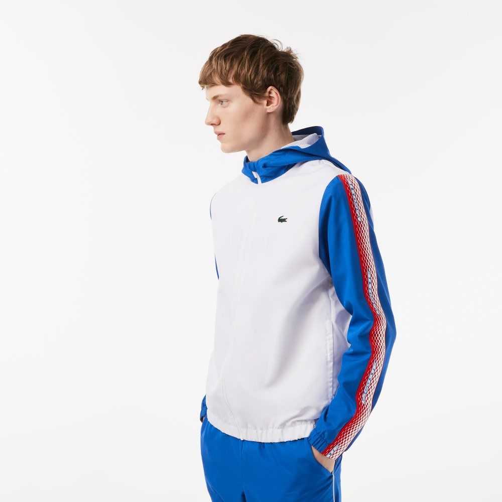 Lacoste Tennis Regular Fit Jogger Set Vita Blå Vita | XAZFL-6903