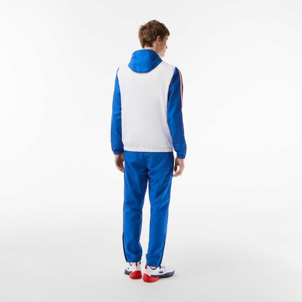 Lacoste Tennis Regular Fit Jogger Set Vita Blå Vita | XAZFL-6903