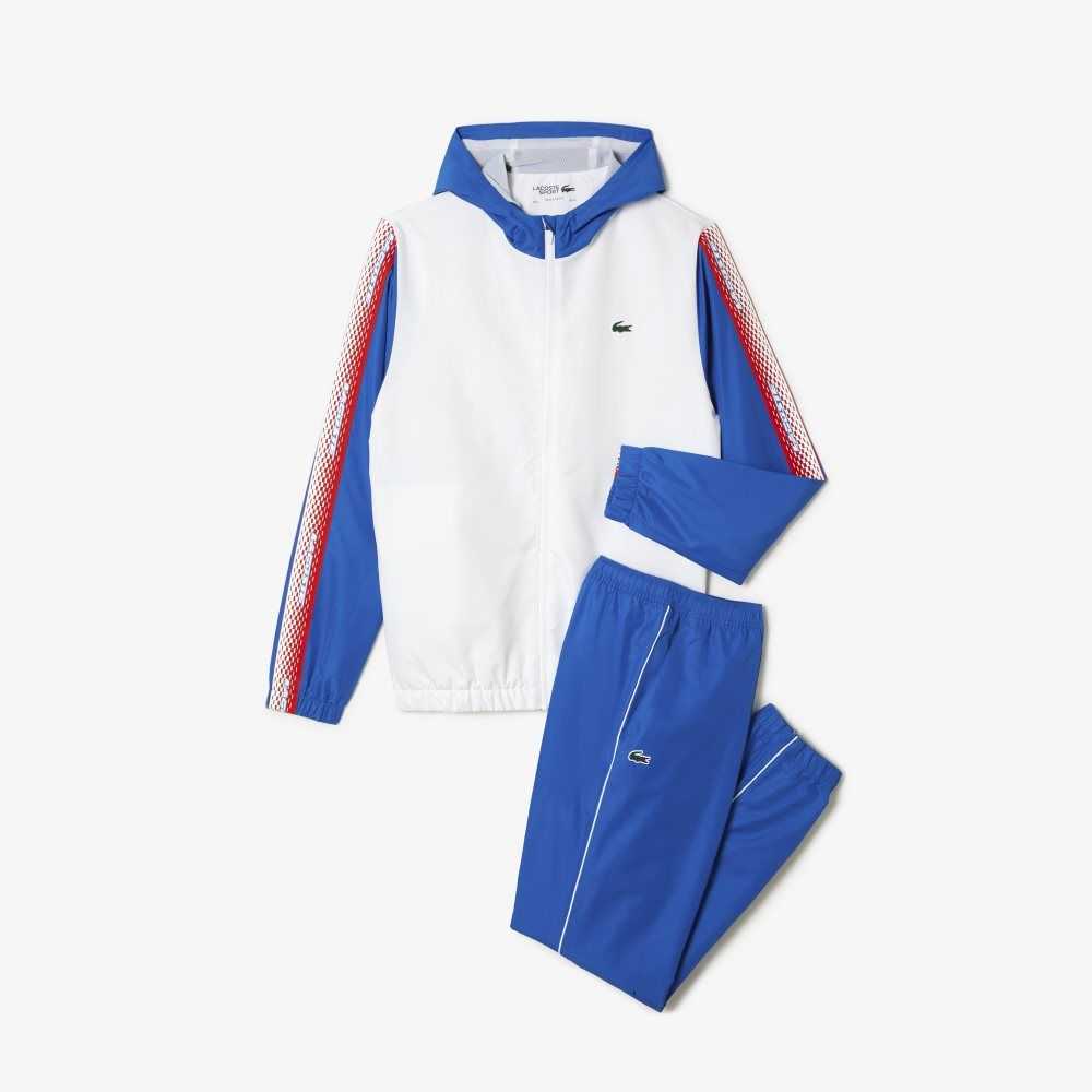 Lacoste Tennis Regular Fit Jogger Set Vita Blå Vita | XAZFL-6903