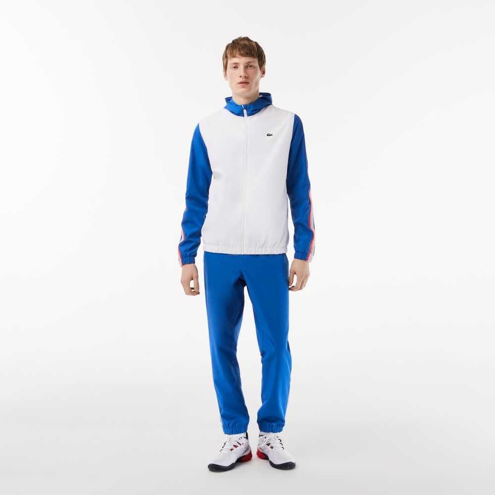 Lacoste Tennis Regular Fit Jogger Set Vita Blå Vita | XAZFL-6903