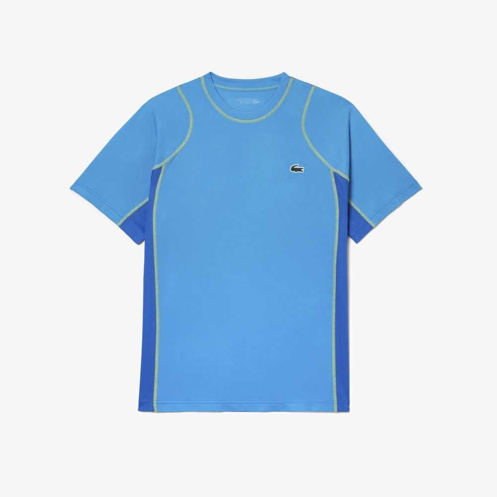 Lacoste Tennis in Tear Resistant Pique Blå Gula | NTVBP-6349