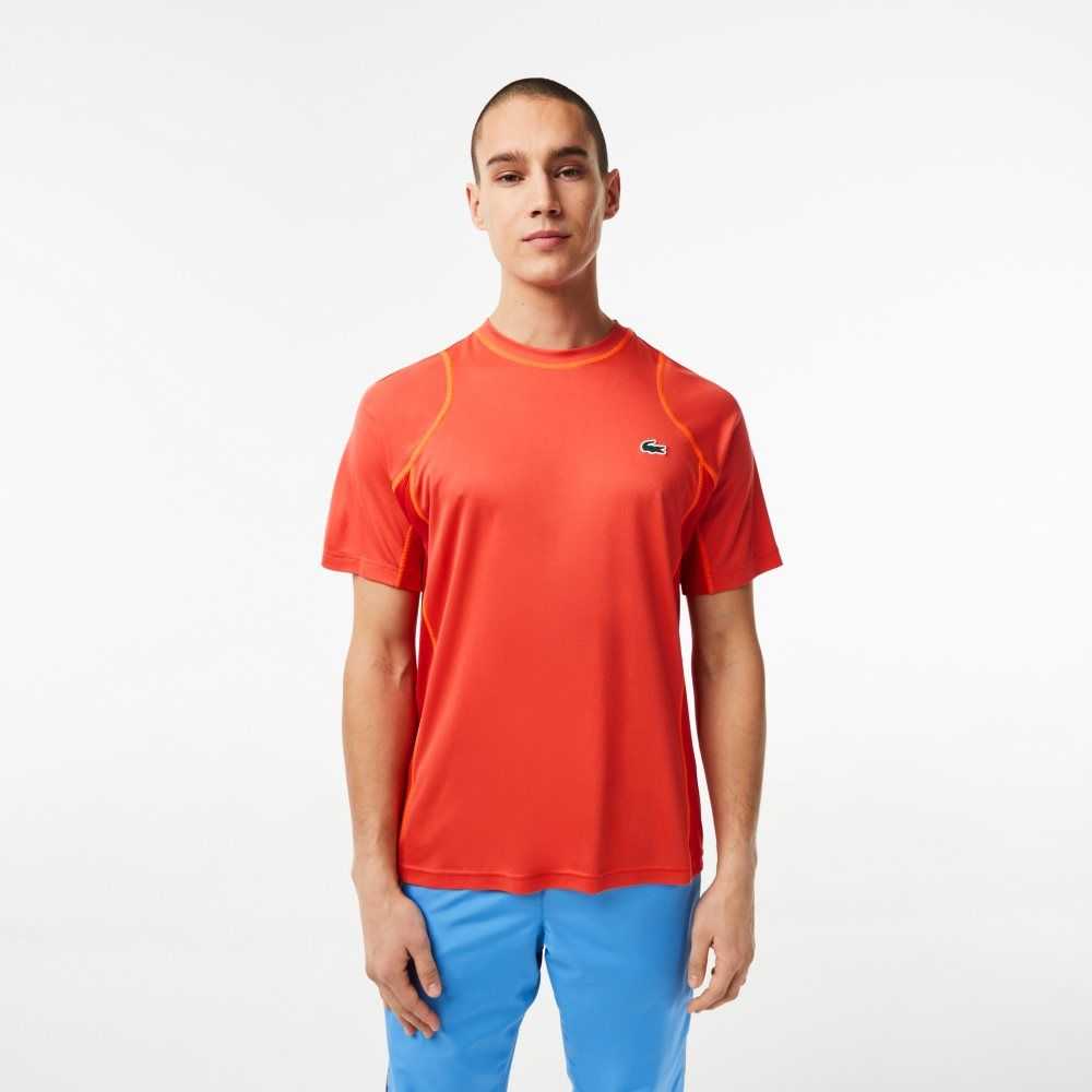 Lacoste Tennis in Tear Resistant Pique Orange Röda Orange | GQSFD-1702