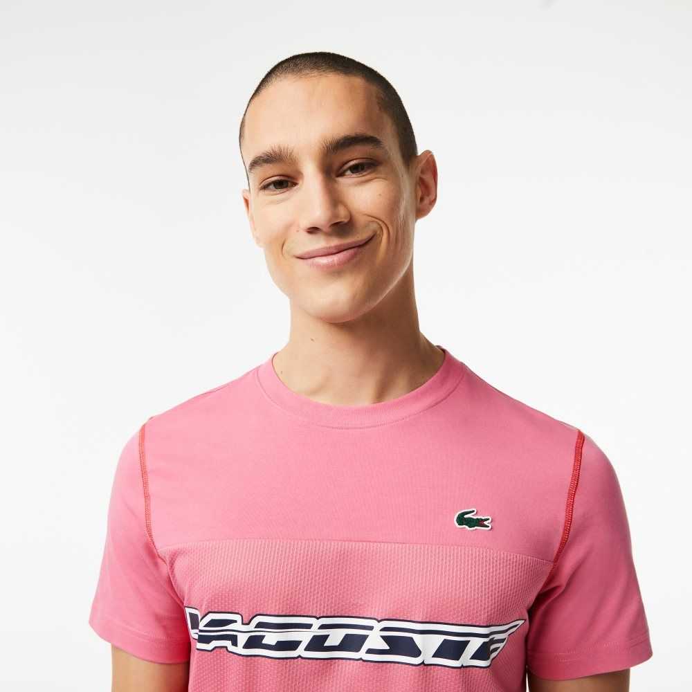 Lacoste Tennis x Daniil Medvedev Jersey Rosa Röda Blå | SWZLU-0178