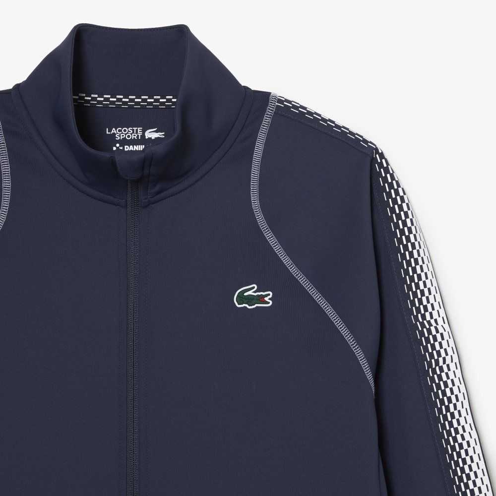 Lacoste Tennis x Daniil Medvedev Zipped Blå Vita | QWIYS-1762