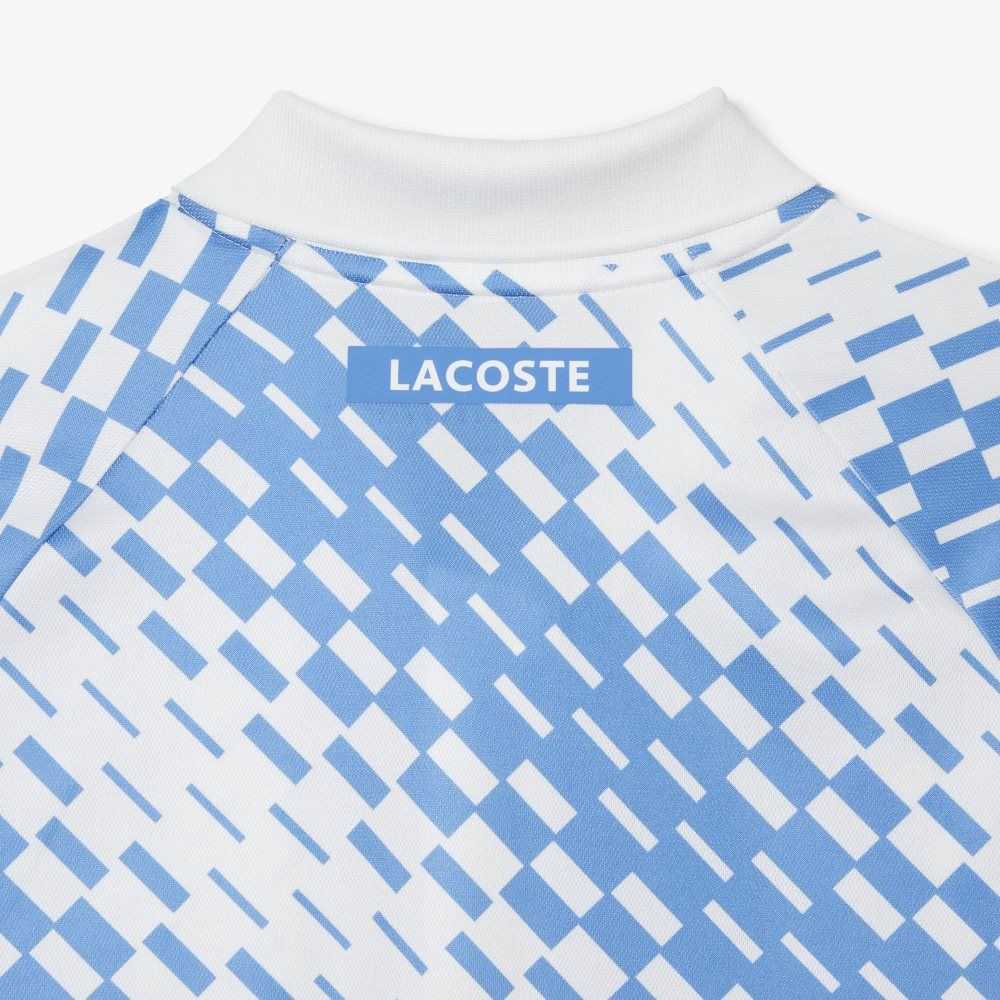 Lacoste Tennis x Novak Djokovic Fan Version Vita Blå | EBTZC-0826