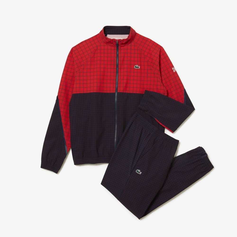 Lacoste Tennis x Novak Djokovic Jogger Set Röda Marinblå Blå | OAKZQ-7918