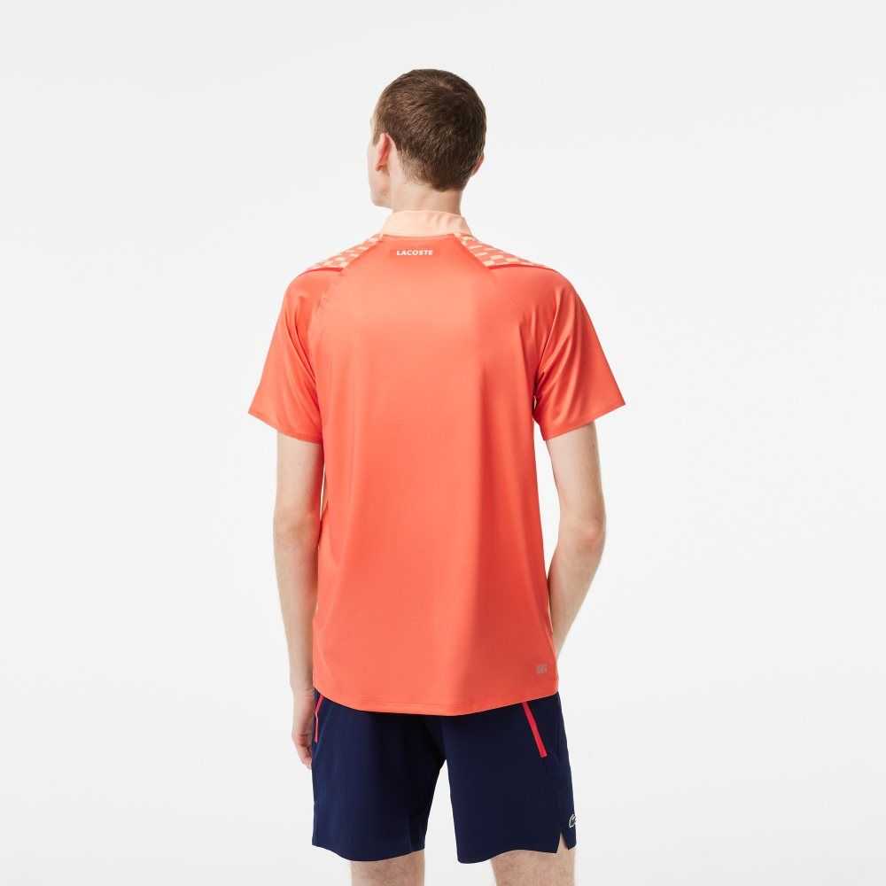 Lacoste Tennis x Novak Djokovic Tricolor Ljusorange Orange Röda | EGJMP-8407