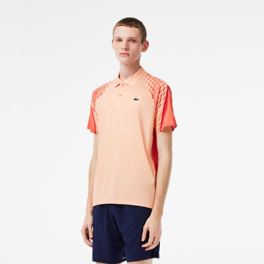 Lacoste Tennis x Novak Djokovic Tricolor Ljusorange Orange Röda | EGJMP-8407