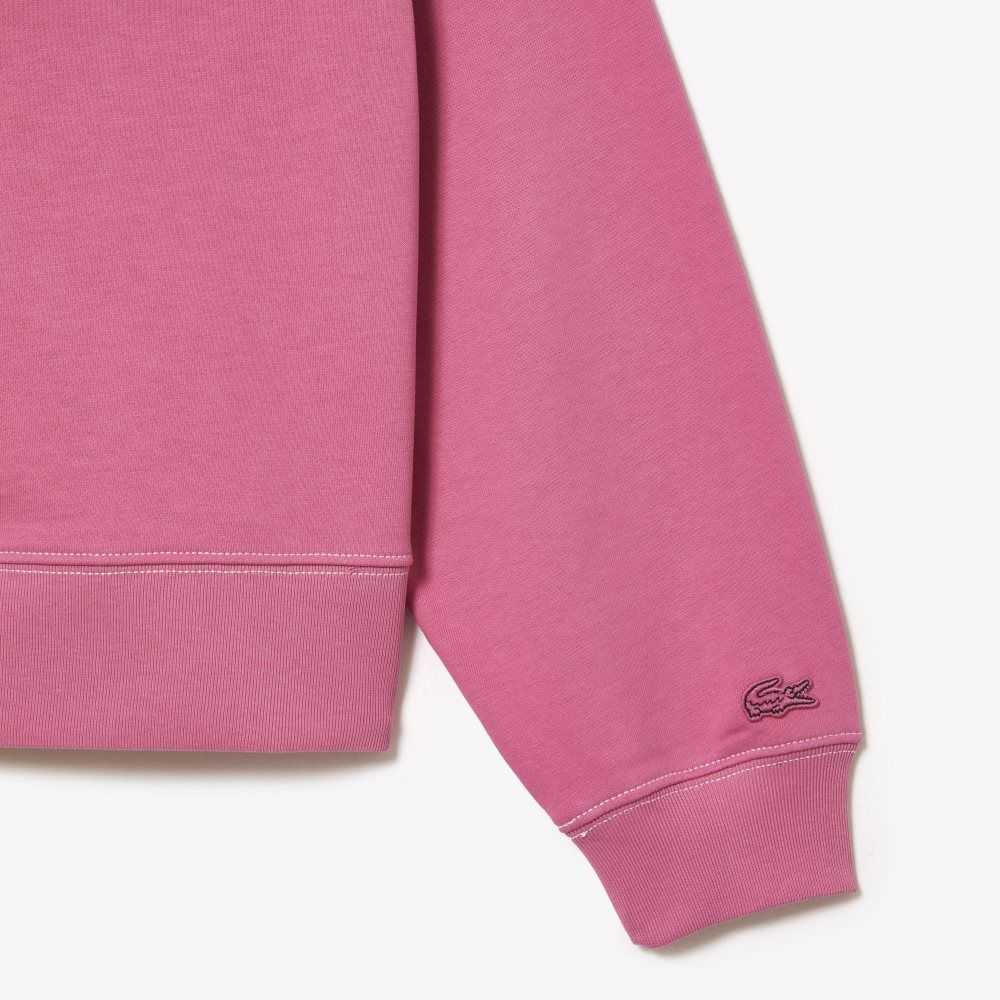 Lacoste Texture Print Hoodie Rosa | WYEAK-8671