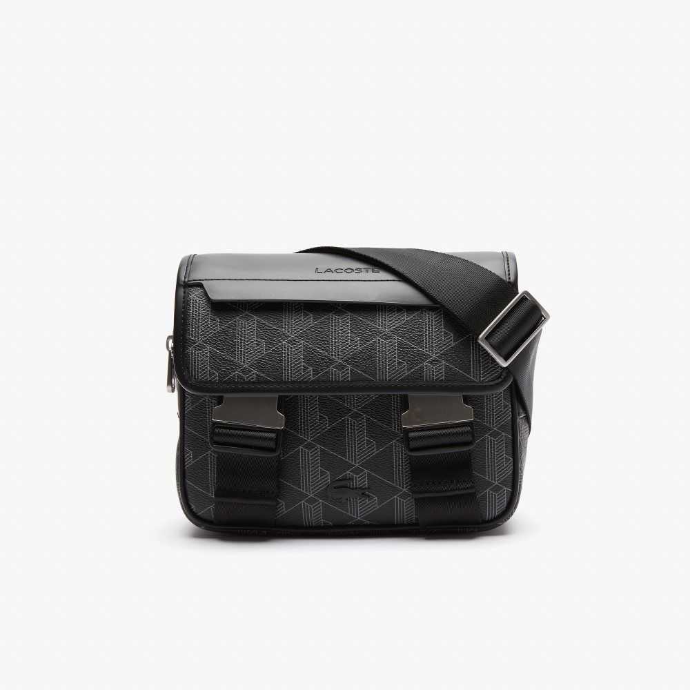 Lacoste The Blend Clipped Monogram Canvas Messenger Olika Färger | DMLAN-3468