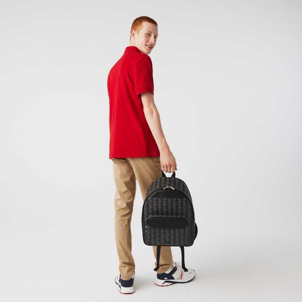 Lacoste The Blend Monogram Canvas Backpack Olika Färger | BPLGQ-5867