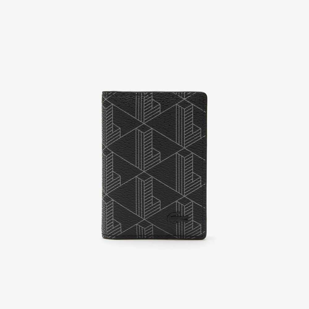 Lacoste The Blend Monogram Print Vertical Card Holder Olika Färger | MGYPN-8506