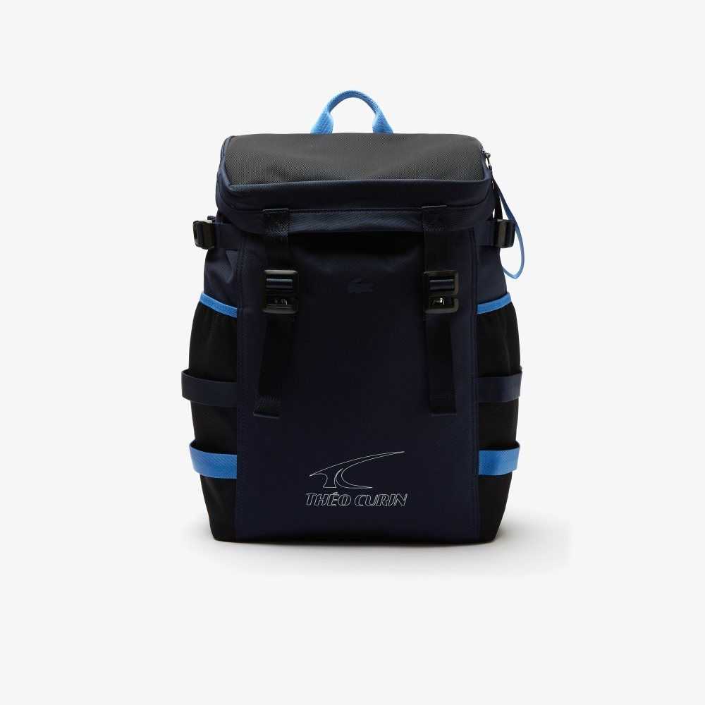 Lacoste Theo Curin Technical Canvas Backpack Marinblå | SOQJA-0937