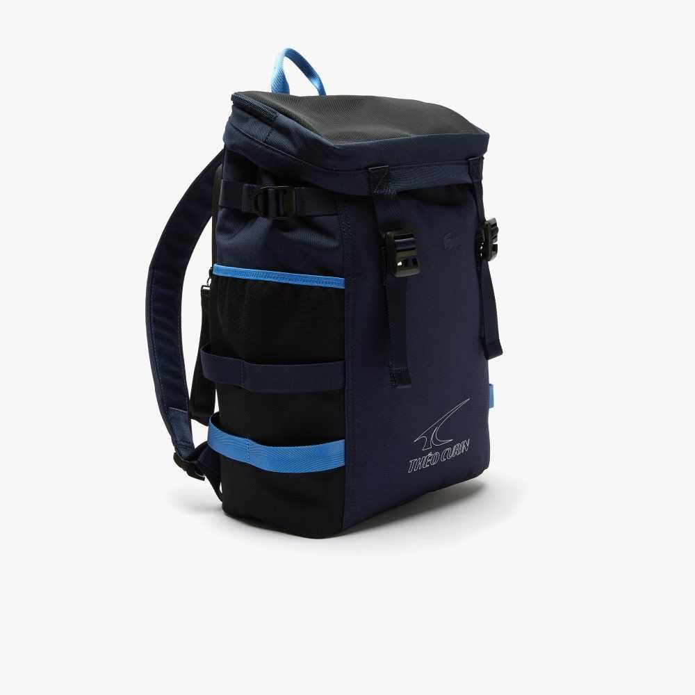 Lacoste Theo Curin Technical Canvas Backpack Marinblå | SOQJA-0937