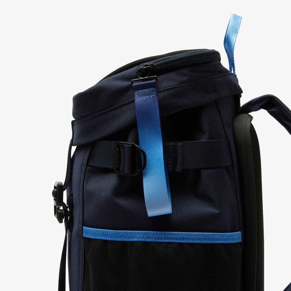 Lacoste Theo Curin Technical Canvas Backpack Marinblå | SOQJA-0937