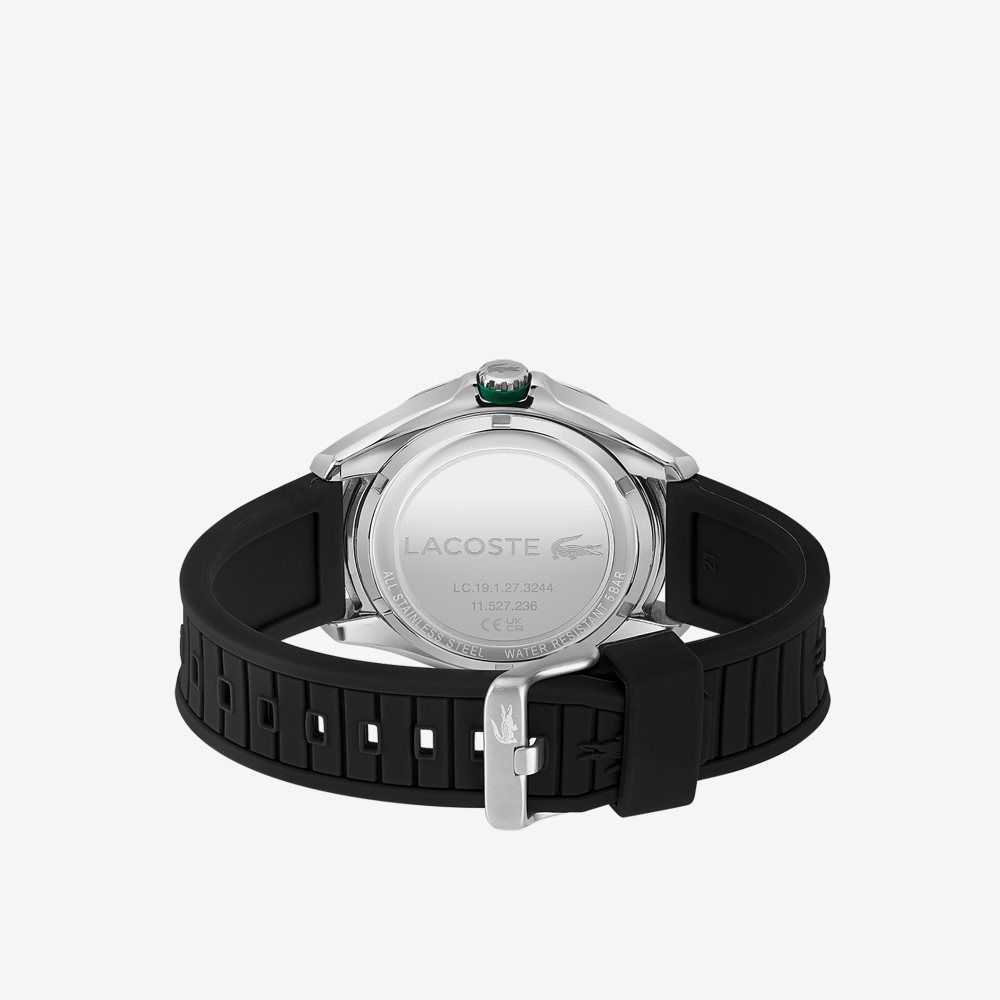 Lacoste Tiebreaker 3 Hands Black Silikon Svarta | PFIZS-0534