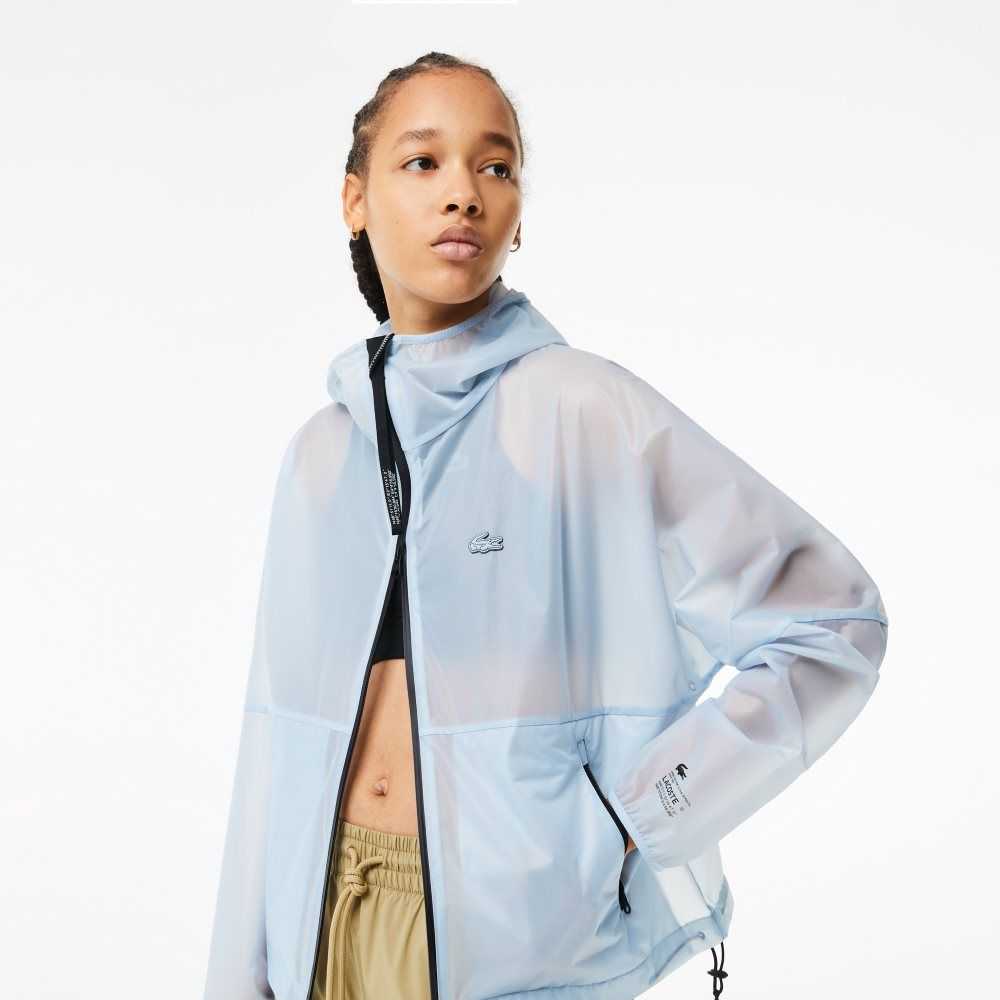 Lacoste Transparent Windbreaker Blå | IRLVB-0634