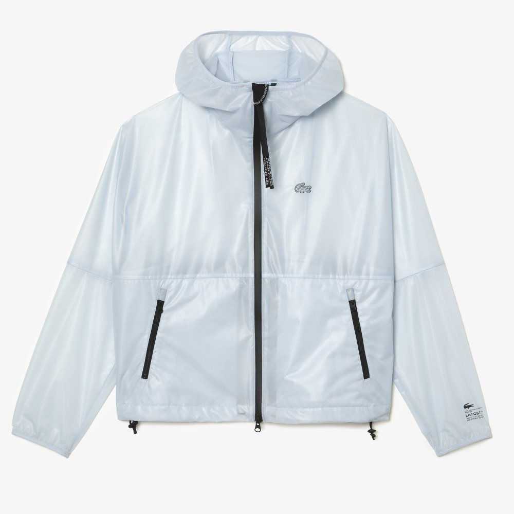 Lacoste Transparent Windbreaker Blå | IRLVB-0634