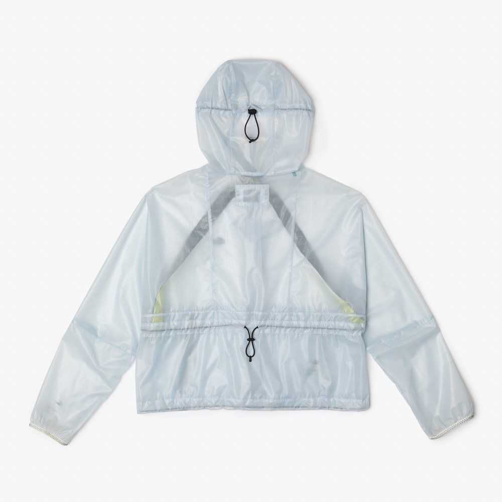 Lacoste Transparent Windbreaker Blå | IRLVB-0634