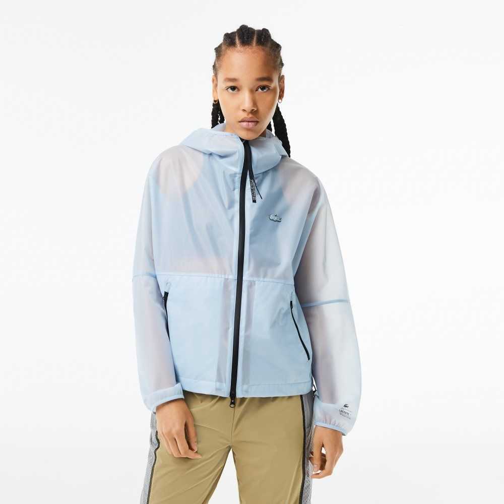 Lacoste Transparent Windbreaker Blå | IRLVB-0634