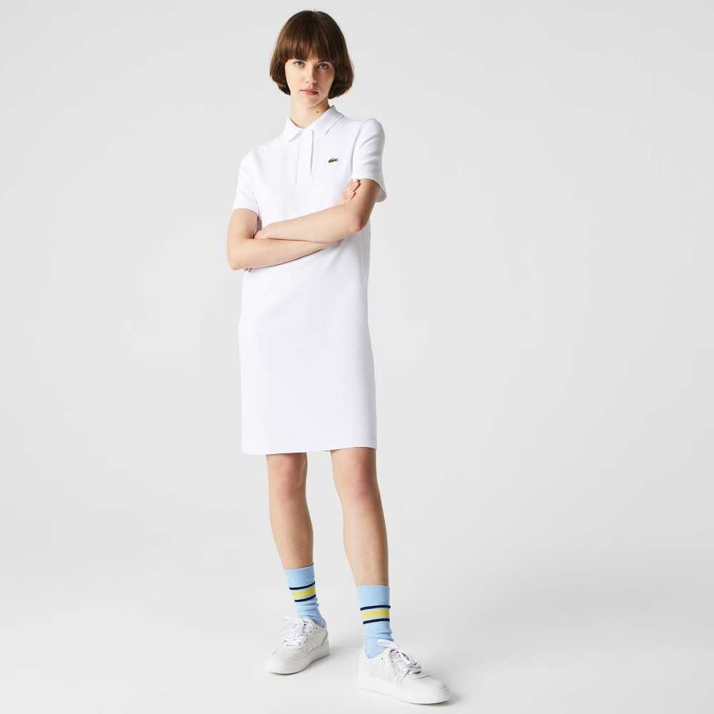 Lacoste Trumpet Sleeve Pique Polo Vita | RUIED-2103