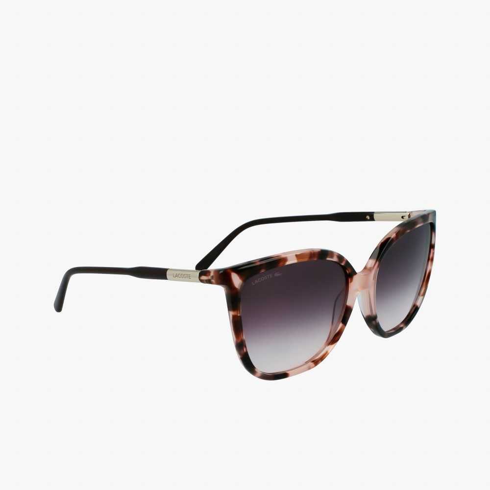 Lacoste Tubular Temple Butterfly Acetate Rosa | AHTFE-8512