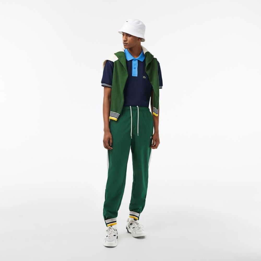 Lacoste Two-Tone Organic Bomull Marinblå Blå Blå | QHASC-4975