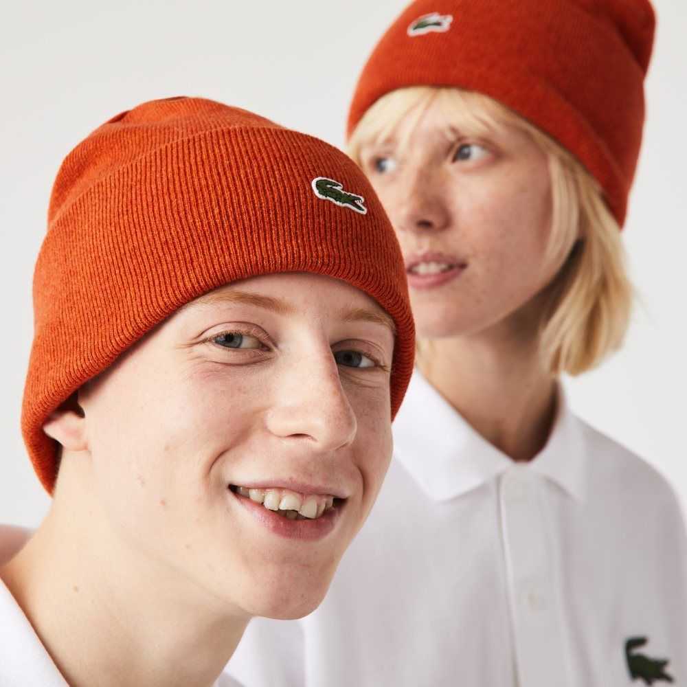 Lacoste Ull Beanie Orange | FDOZM-6413