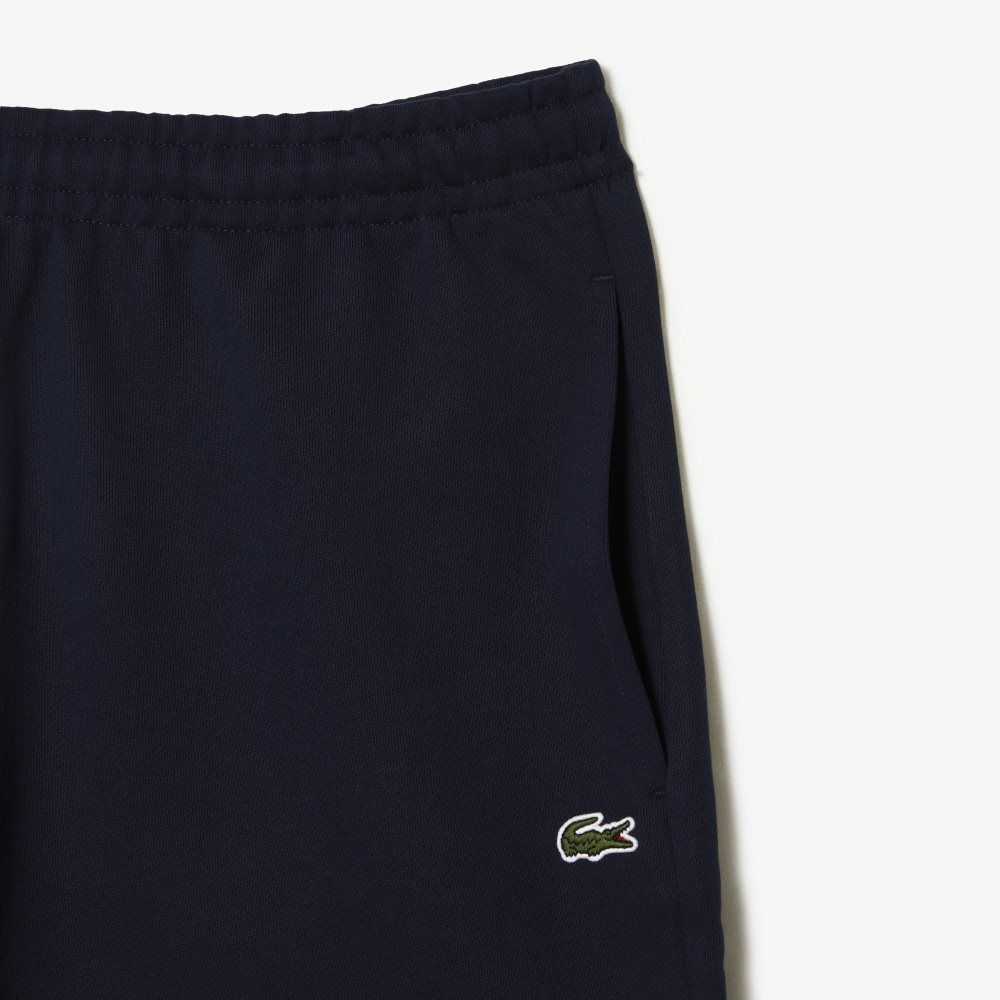 Lacoste Unbrushed Bomull Fleece Shorts Marinblå Blå | WIQKO-6807