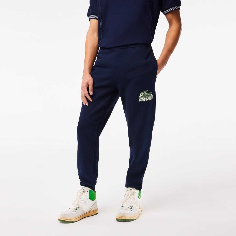 Lacoste Unbrushed Fleece Track Pants Marinblå Blå | THSPL-8310