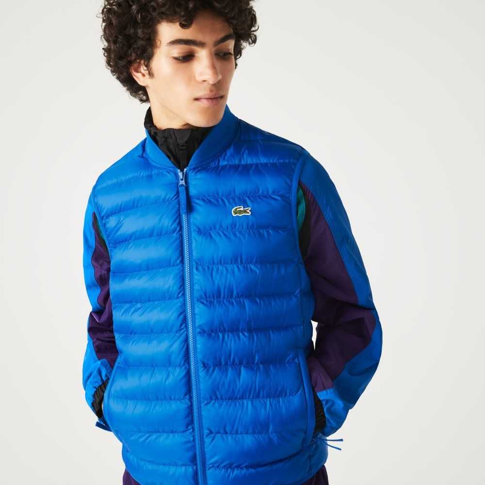 Lacoste Vadderad Vatten-Repellent Vest Blå | GLVMB-8734