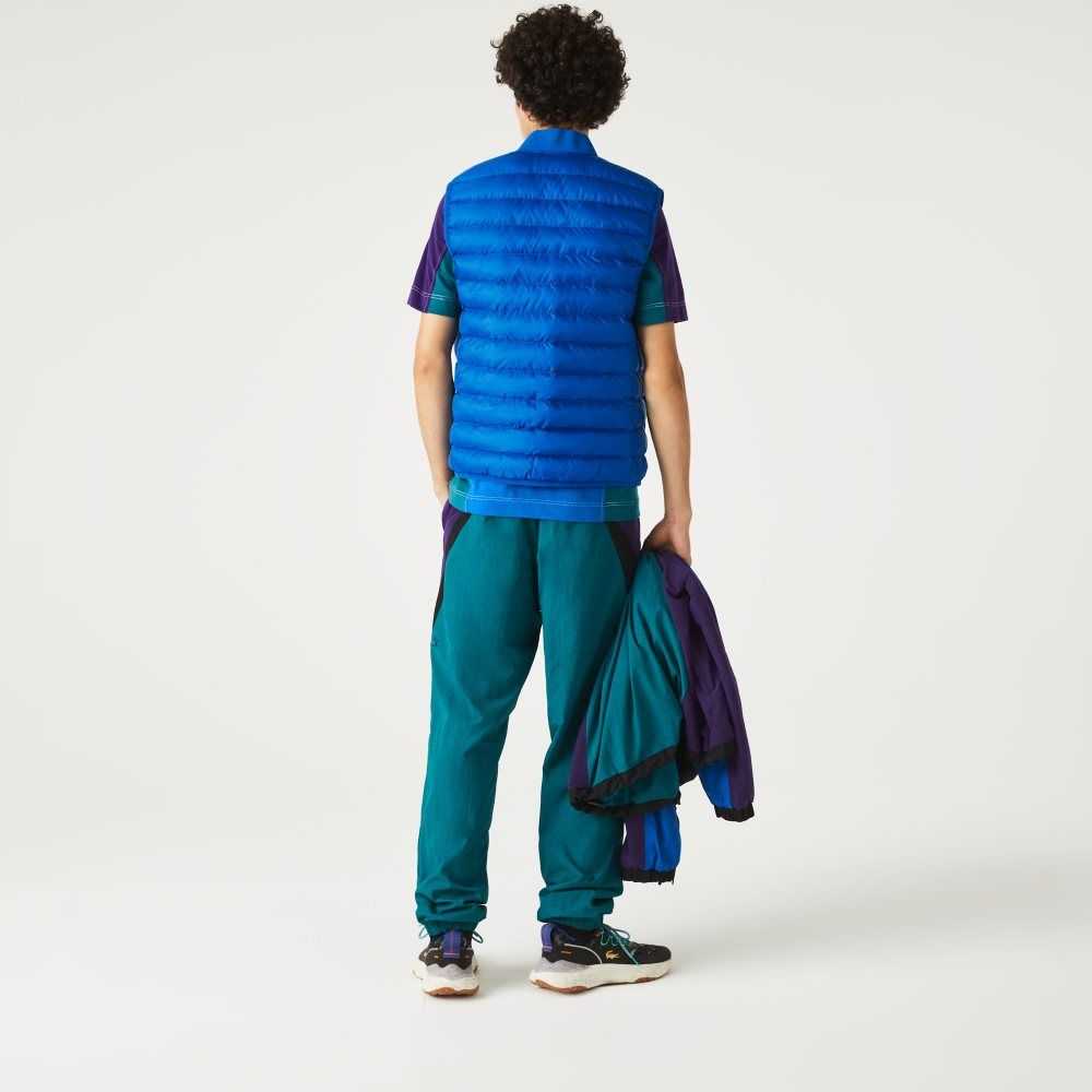 Lacoste Vadderad Vatten-Repellent Vest Blå | GLVMB-8734