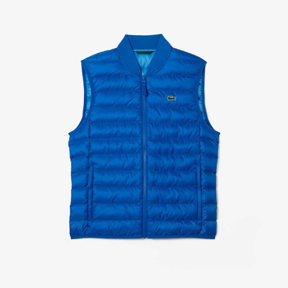 Lacoste Vadderad Vatten-Repellent Vest Blå | GLVMB-8734