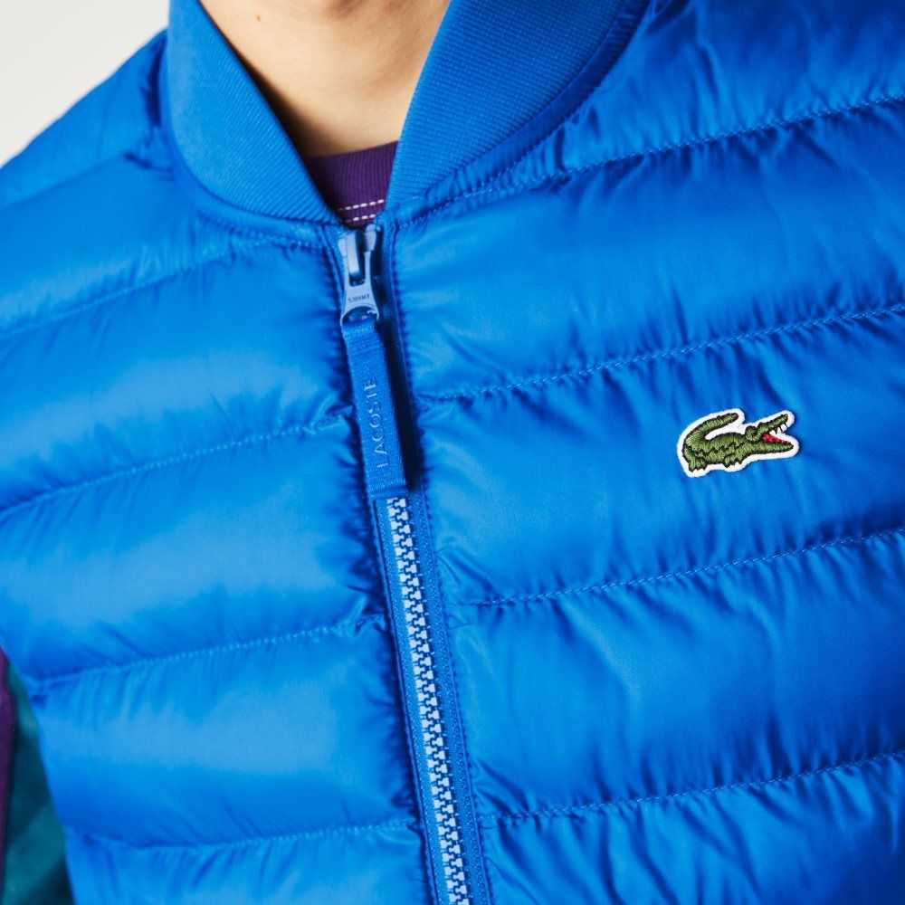 Lacoste Vadderad Vatten-Repellent Vest Blå | GLVMB-8734