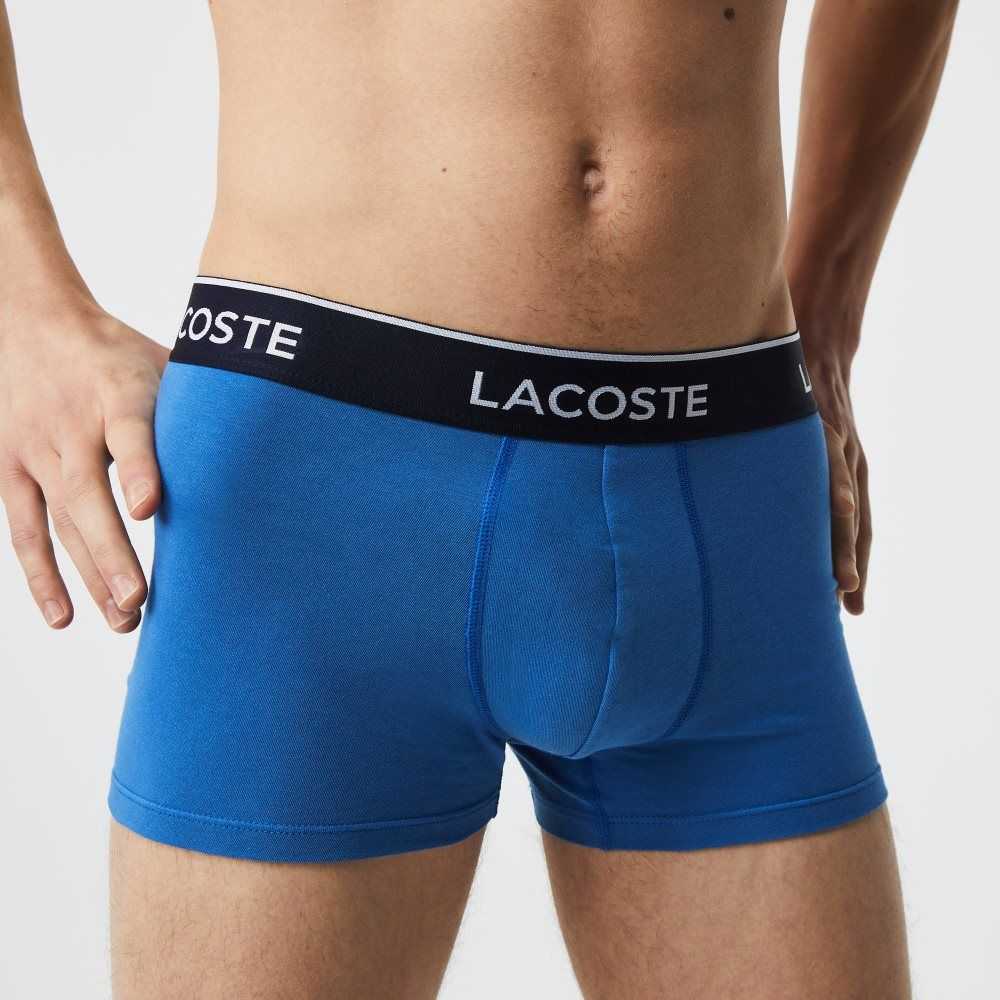 Lacoste Vanliga Boxer Brief 3-Pack Blå Grå | SZGFD-3502