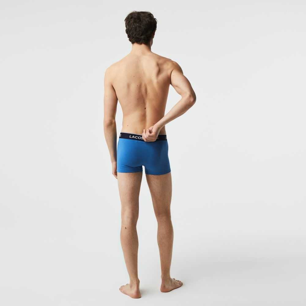 Lacoste Vanliga Boxer Brief 3-Pack Blå Grå | SZGFD-3502