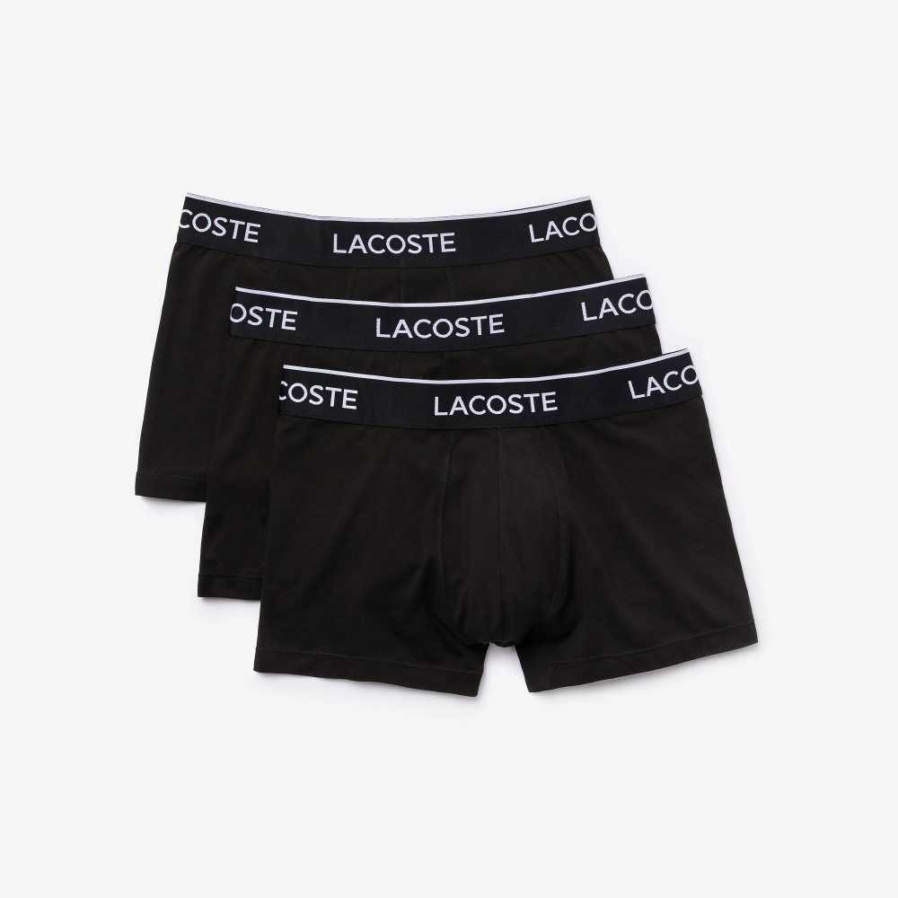 Lacoste Vanliga Boxer Brief 3-Pack Svarta | CBORL-5920