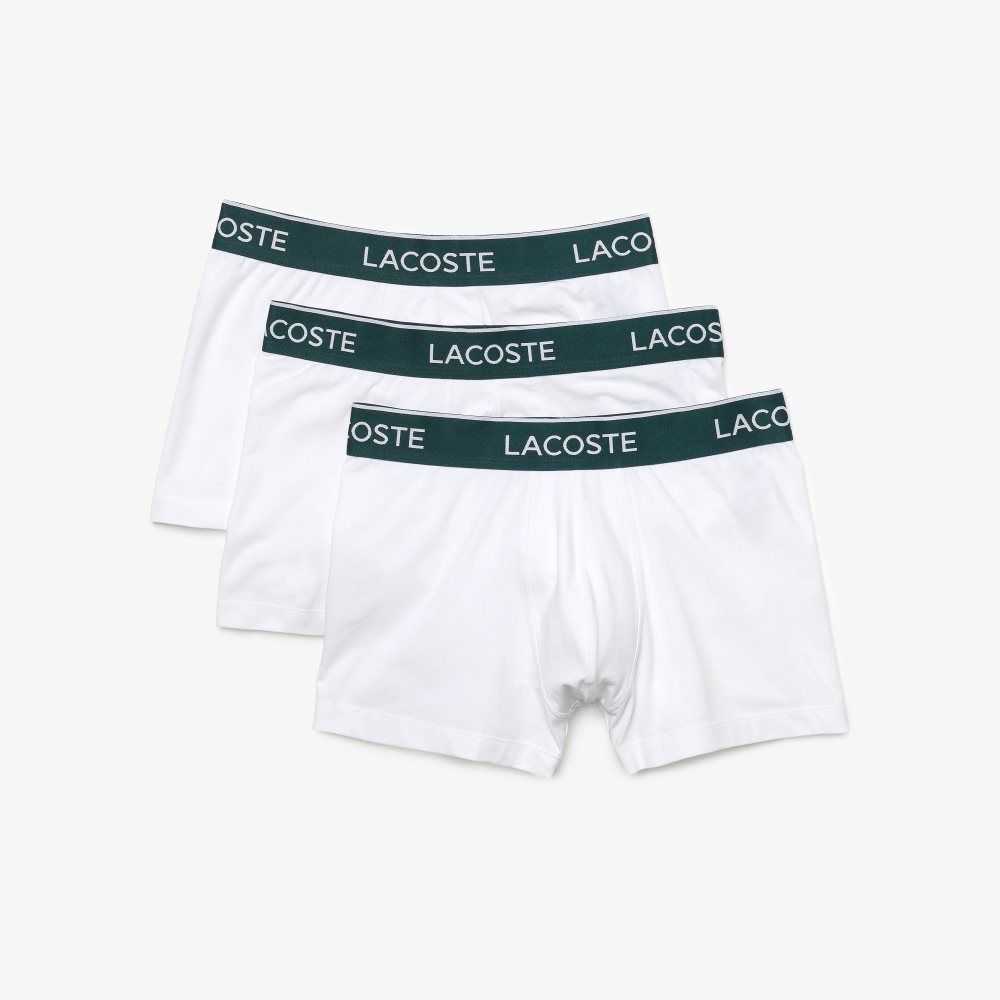 Lacoste Vanliga Boxer Brief 3-Pack Vita | CVPSZ-1843