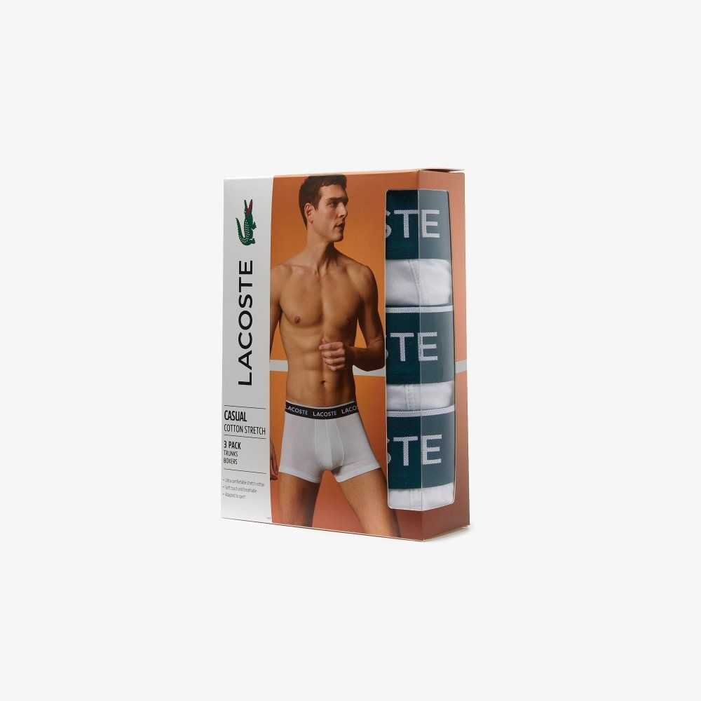 Lacoste Vanliga Boxer Brief 3-Pack Vita | CVPSZ-1843