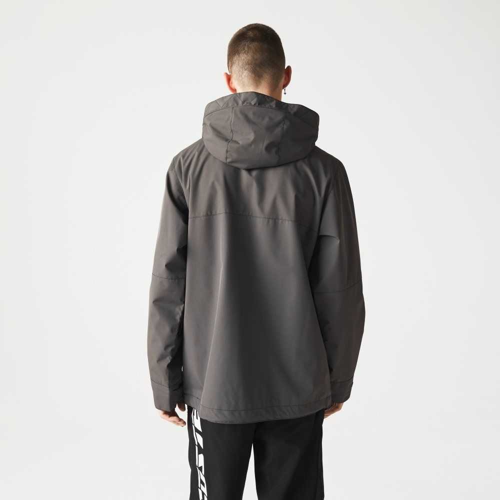 Lacoste Vatten-Repellent Parka Svarta | CYURS-8501