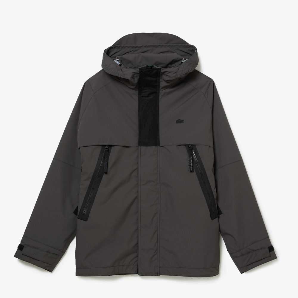 Lacoste Vatten-Repellent Parka Svarta | CYURS-8501