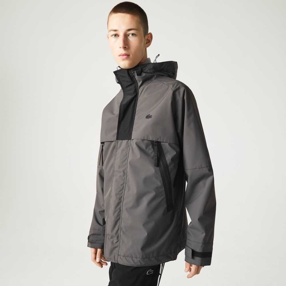 Lacoste Vatten-Repellent Parka Svarta | CYURS-8501