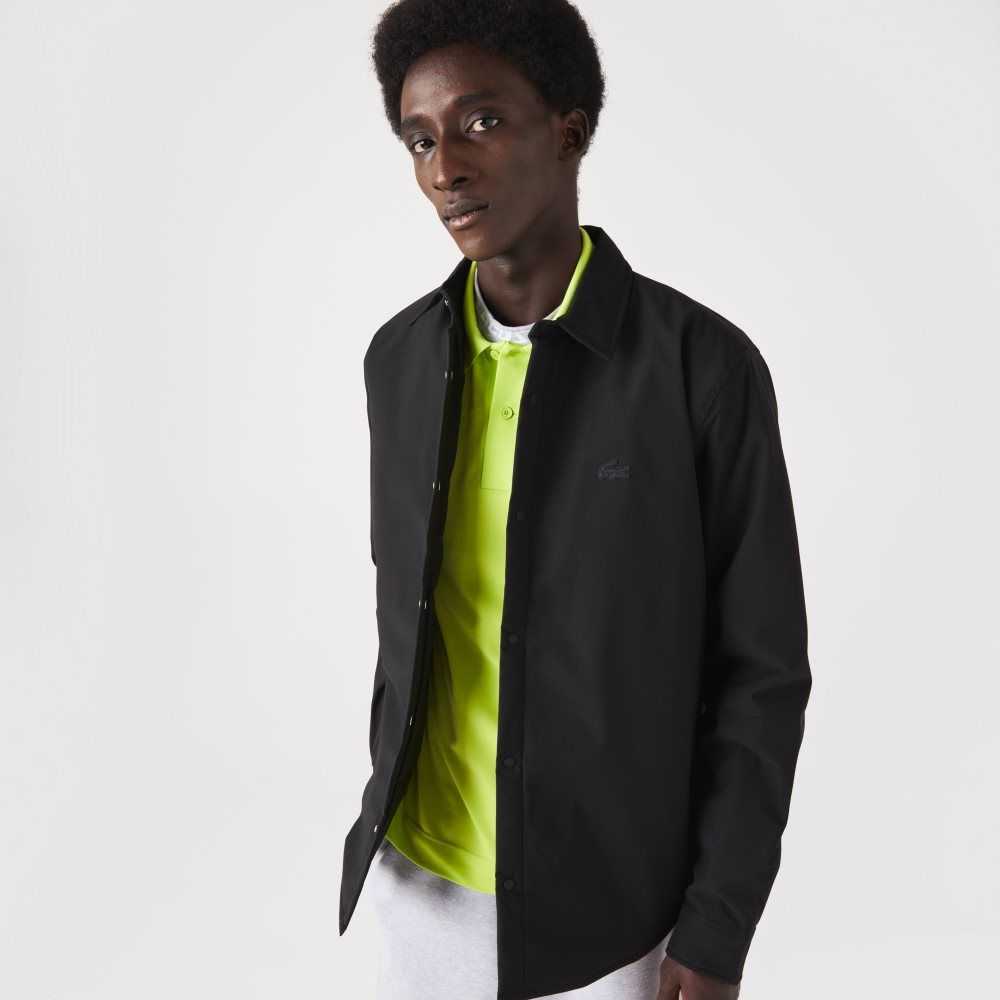 Lacoste Vatten-Resistant Svarta | NKDVQ-7946